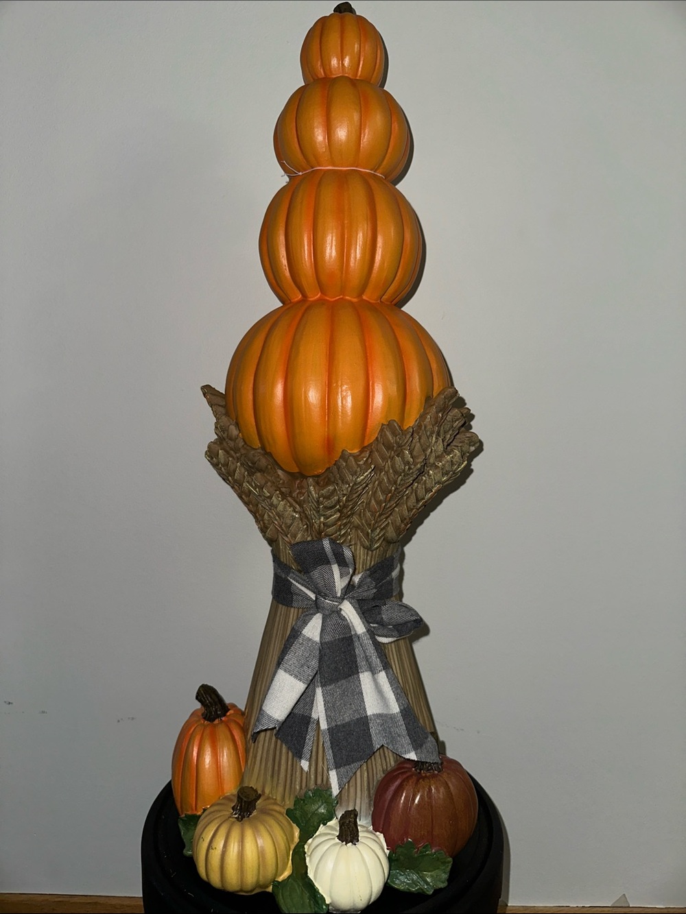 Autumn Stack Pumpkin Topiary - Orange